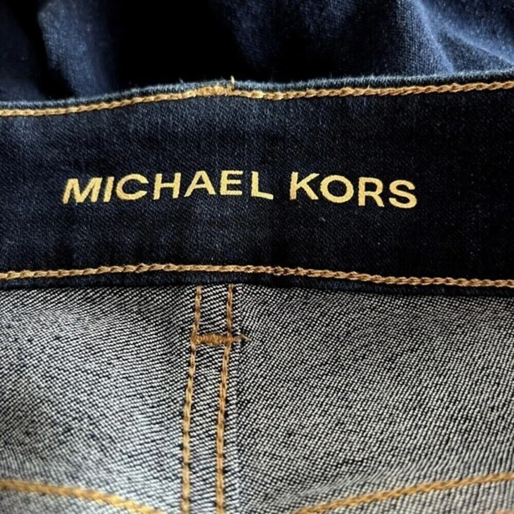 Michael‎ Kors High Waist Basics Straight Jeans Women's Size 2 Overdyed Indigo